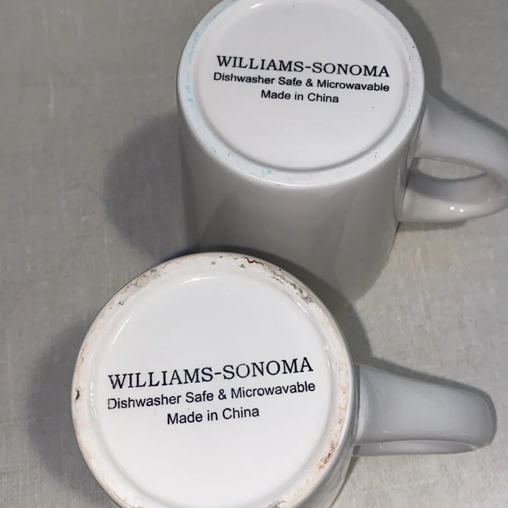 Williams‎ Sonoma Snowman coffee Mug Mugs - Set 2 Christmas Holiday Winter